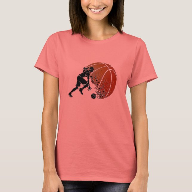 T-shirt filles de basket-ball (Devant)