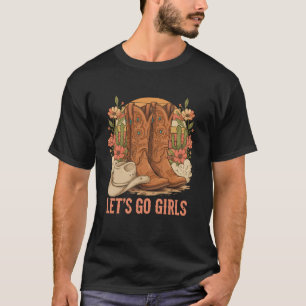 T-shirt Filles de campagne Rodéo Femme Chapeau de Cowboy B