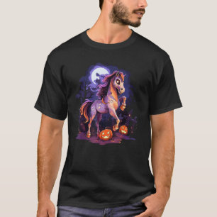 T-shirt Filles de citrouille fantomatique de crâne de fant
