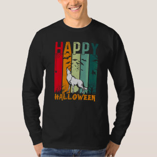 T-shirt Filles de Coyote Garçons Style Rétro Halloween Dîn
