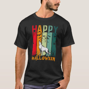 T-shirt Filles de Coyote Garçons Style Rétro Halloween Dîn