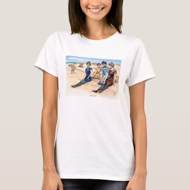 T-shirt Filles de Gibson sur la plage, 1900 (Devant)