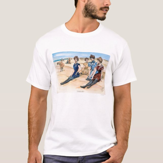 T-shirt Filles de Gibson sur la plage, 1900 (Devant)