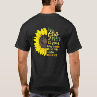 T-shirt Filles de juillet 1983 38e anniversaire 38 ans de