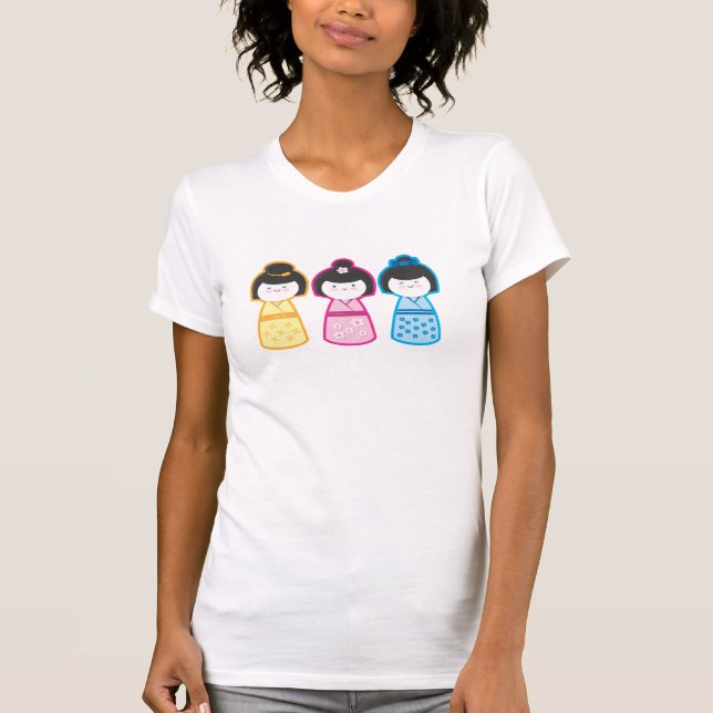 T-shirt Filles de Kokeshi (Devant)