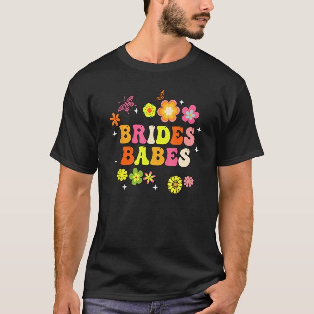 T-shirt Filles de la mariée Demoiselles d'honneur Groovy E (Devant)