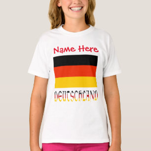T-shirt Filles de l'héritage du drapeau allemand personnal