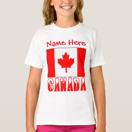 T-shirt Filles de l'héritage du drapeau canadien personnal