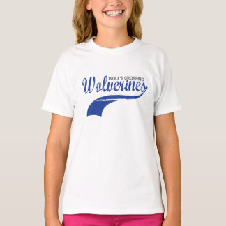 T-shirt Filles de raglan de base-ball de Wolverines