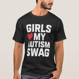 T-shirt Filles de swag autistique Amour de mon mois de sen