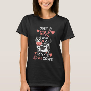 T-shirt Filles de vache de ferme d'animaux pour enfants
