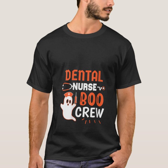 T-shirt Filles Dents Fantôme Citrouille Sorcière mignonne  (Devant)