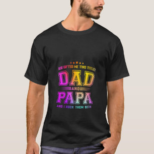T-shirt Filles Dieu Me Ed Deux Titres Papa Et Papa Et Moi