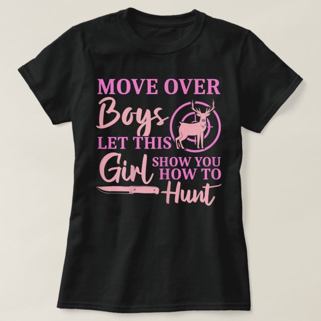 T-shirt Filles Drôle Saison Chasse De Cerfs Laissez Cette  (Design devant)
