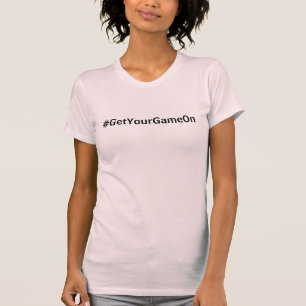 T-shirt Filles drôles de Camo de rose de #GetYourGameOn d
