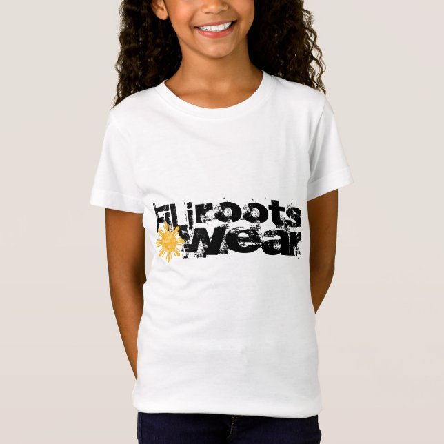 T-Shirt filles du filirootswear b/w (Devant)