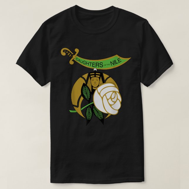 T-shirt Filles du Nil Shriners AAONMS DON OES Moth (Design devant)