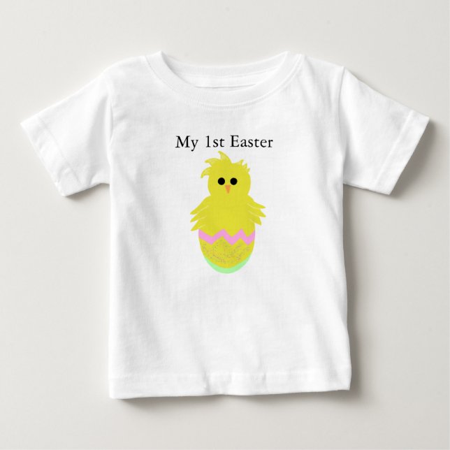 T-shirt Filles Easter Chick Egg - PERSONNALISER Te (Devant)