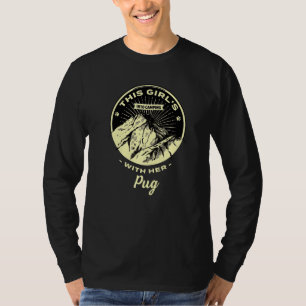T-shirt Filles en camping avec sa Pug Camper Pug