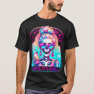T-shirt Filles Enseignante D'Halloween Je Vais Attendre Ju