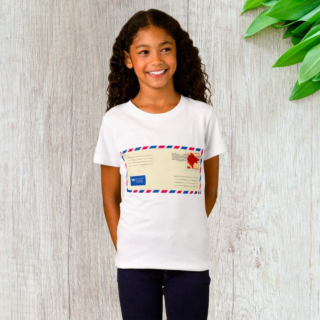 T-shirt filles enveloppes d'avion (Créateur téléchargé)
