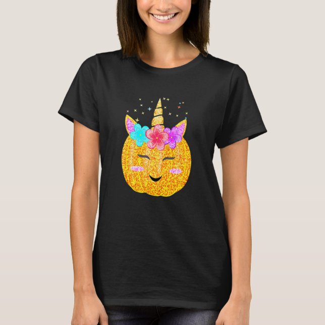 T-shirt Filles Fée Citrouille Halloween Thanksgiving (Devant)