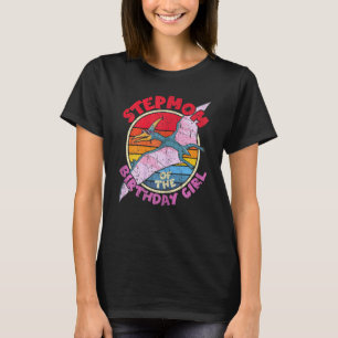 T-shirt Filles Fille Anniversaire I Stepmaman I Pterodacty