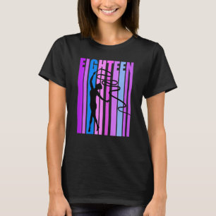 T-shirt Filles Filles Rose Gymnastique rythmique 18e anniv