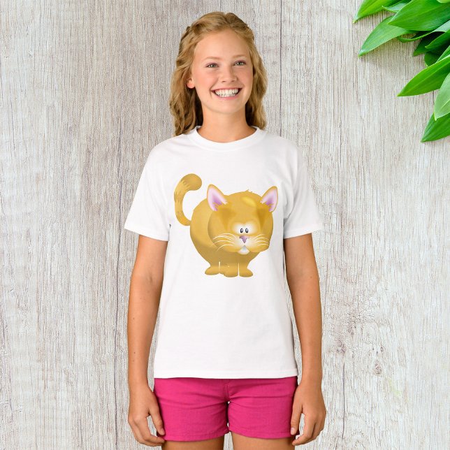 T-shirt Filles Ginger Cat (Créateur téléchargé)