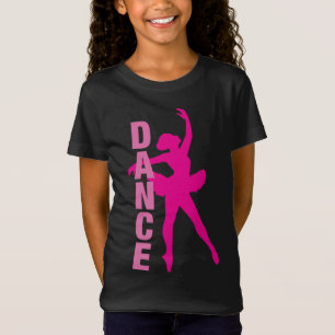 T-Shirt Filles Hot rose Ballerina Danse