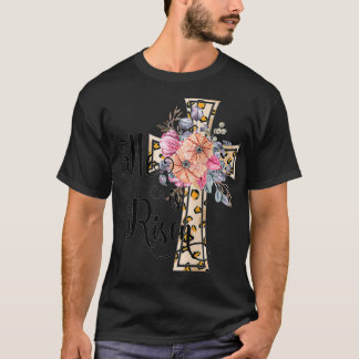 T-shirt Filles Il Est Ressuscité Mignonne Ado Chrétien Fil