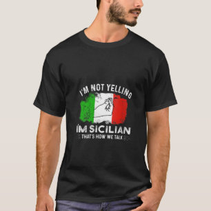 T-shirt Filles Italie Drapeau Je ne hurle pas Je suis sici