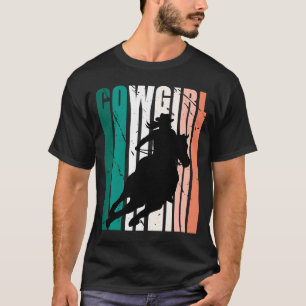 T-shirt Filles Joli Retro Cowgirls Anniversaire Fête South