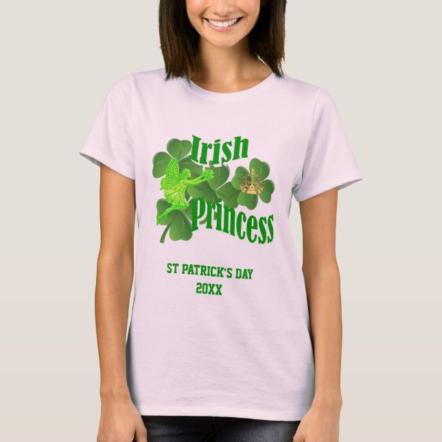 T-shirt Filles Jour de la Saint Patrick Irlandaise Princes (Devant)