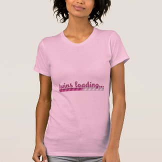T-shirt Filles jumelles chargeant la chemise de grossesse