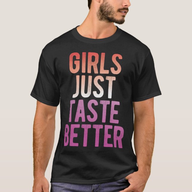 T-shirt Filles juste Goûter mieux - Drôle de fierté lesbie (Devant)