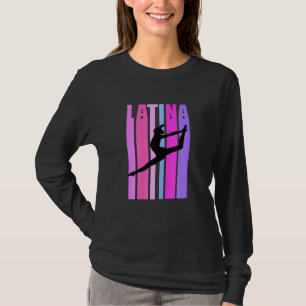 T-shirt Filles Latina Gymnastique Danse Danser Gymnaste Re