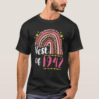 T-shirt Filles Leopard Arc-En-Ciel Anniversaire Meilleur D