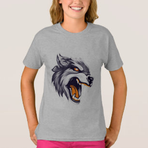 T-Shirt Filles Loup Féroce