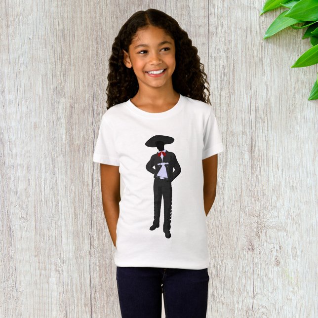 T-shirt filles mariachi Silhouette (Créateur téléchargé)