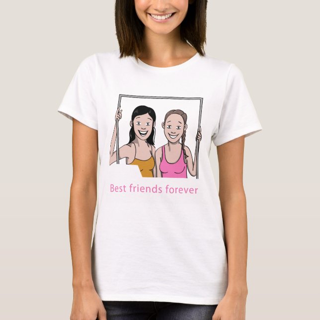 T-shirt Filles meilleur ami (Devant)