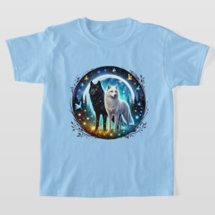 T-shirt Filles mignonnes amoureuses du loup