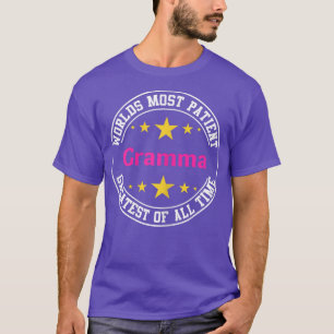 T-shirt Filles Mondes Drôle Les Plus Patients Gramma Grand