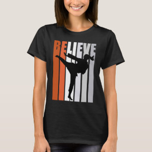 T-shirt Filles Motivationnelles Karate Femmes Croire Orang