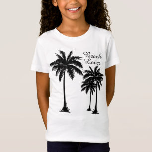 T-Shirt Filles Palm Tree Beach Tropical