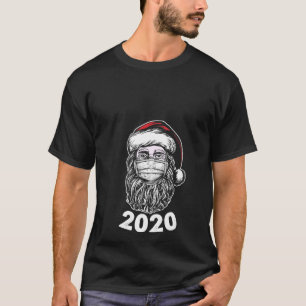 T-shirt Filles Père Noël Barbe Ed Masque Visage 2020 Cool