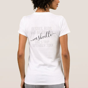 T-shirt Filles personnalisées Week-end Besties Voyage sur 