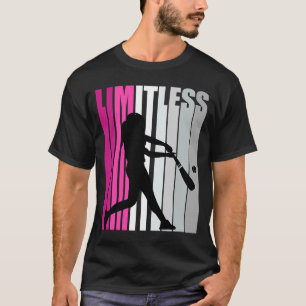 T-shirt Filles Pink Limitless Baseball Anniversaire Softba