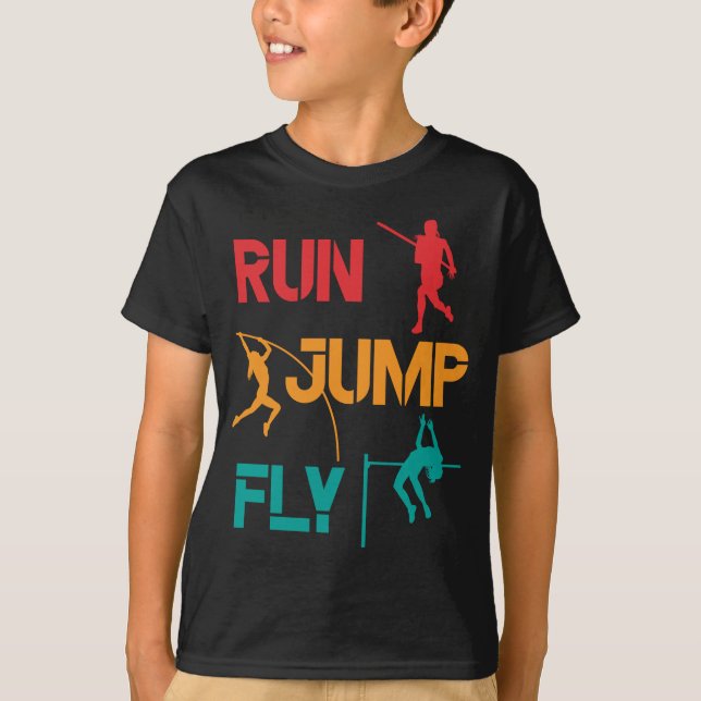 T-shirt Filles Pole Vaulting Coup (Devant)