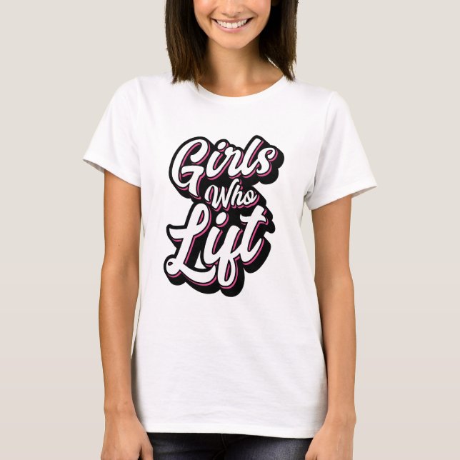 T-shirt Filles qui lèvent le script (Devant)